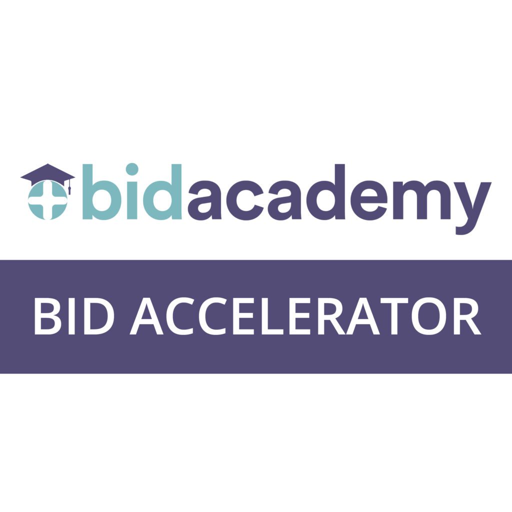Logo for Bid Academy's 12-week Bid Accelerator program