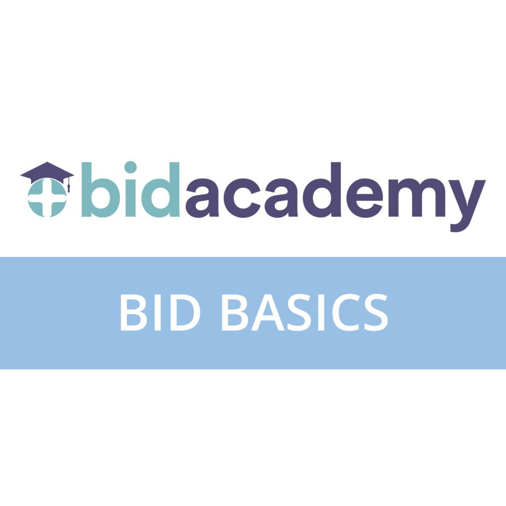 Logo for Bid Academy's Bid Basics online short course